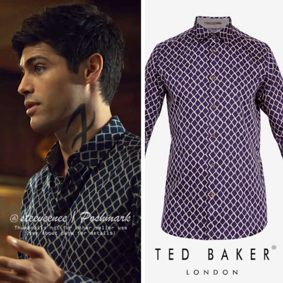 Ted Baker DIMONDA Diamond Shirt ASO Alec Lightwood - Picture 1 of 10
